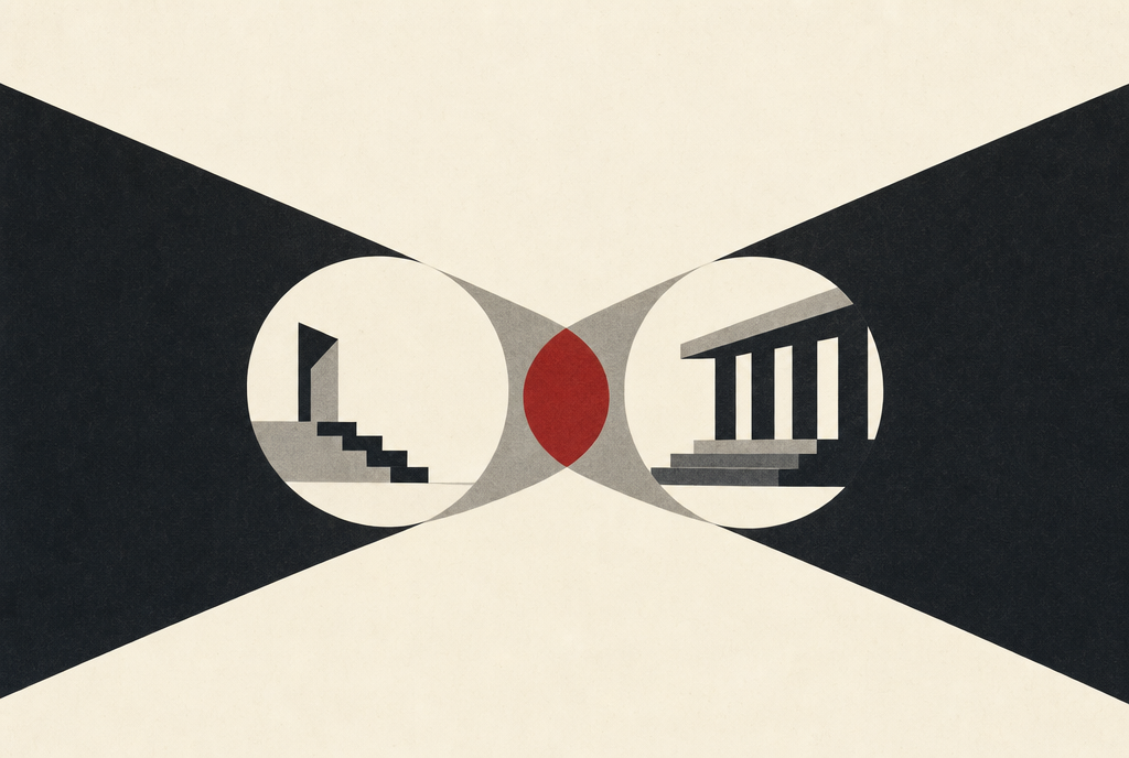 Abstract editorial illustration