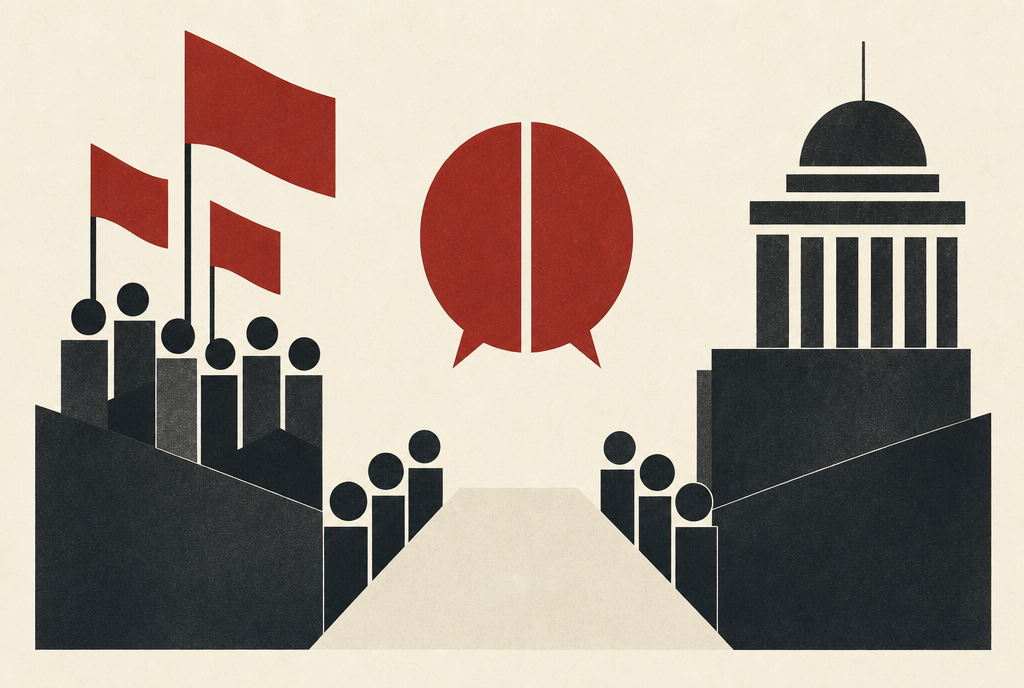 Abstract editorial illustration