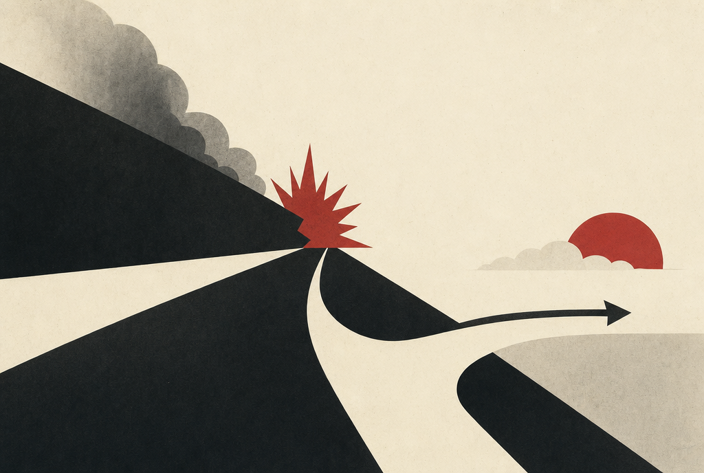 Abstract editorial illustration
