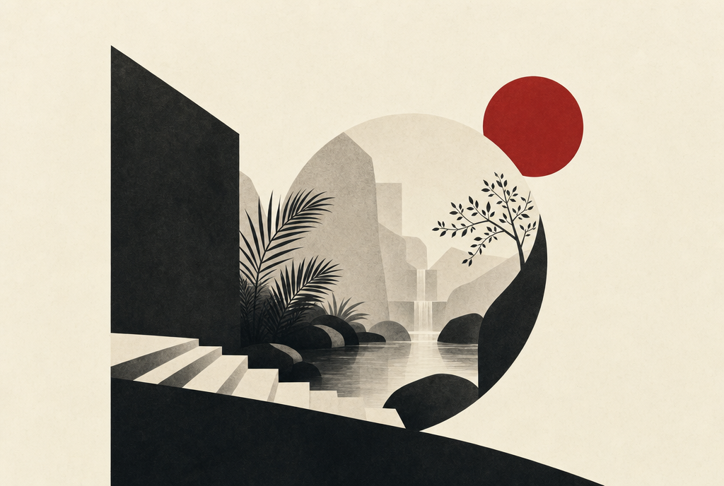 Abstract editorial illustration