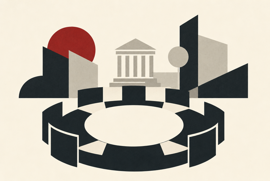 Abstract editorial illustration