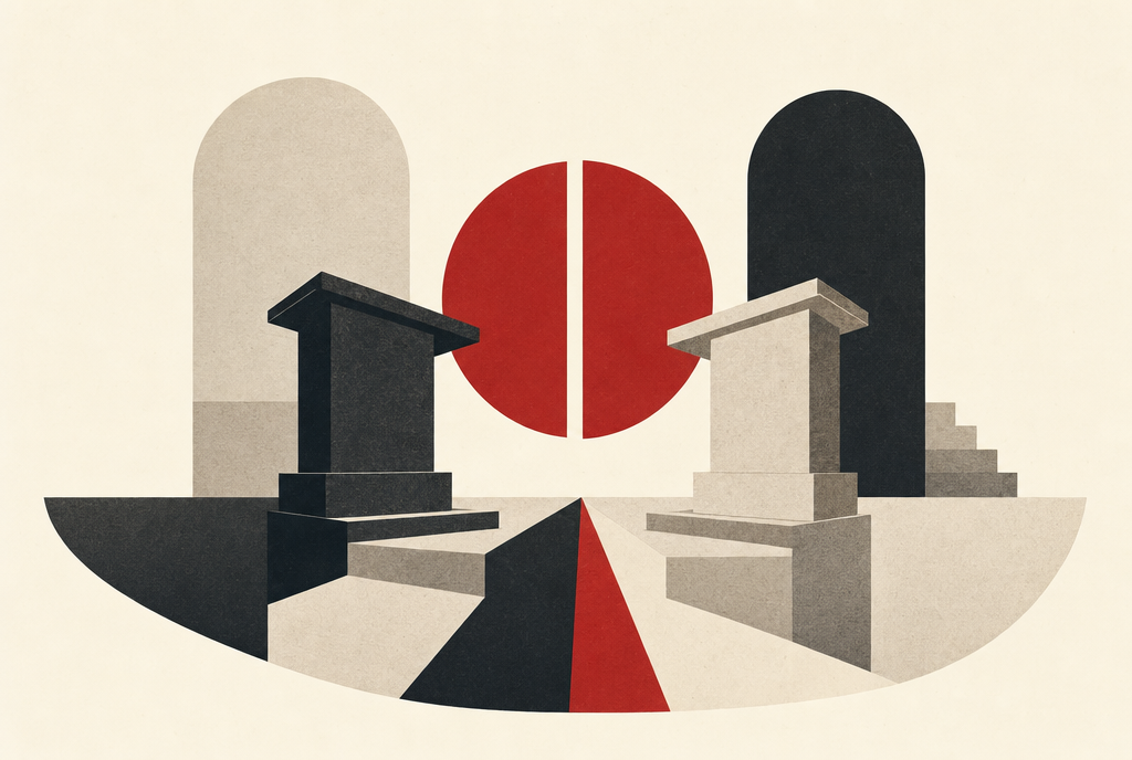 Abstract editorial illustration