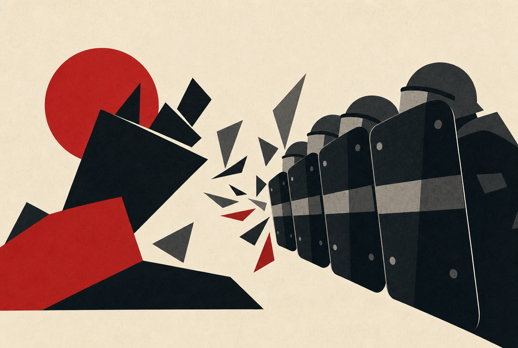 Abstract editorial illustration