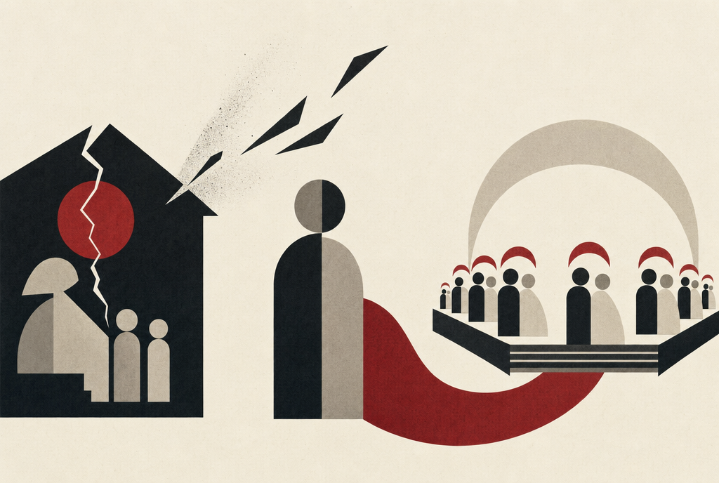 Abstract editorial illustration