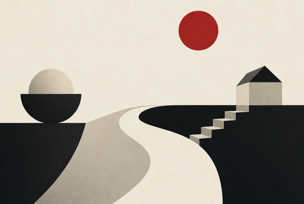 Abstract editorial illustration