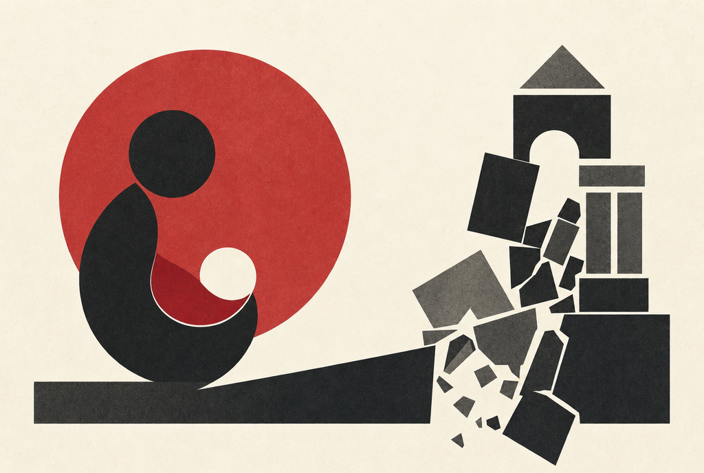 Abstract editorial illustration