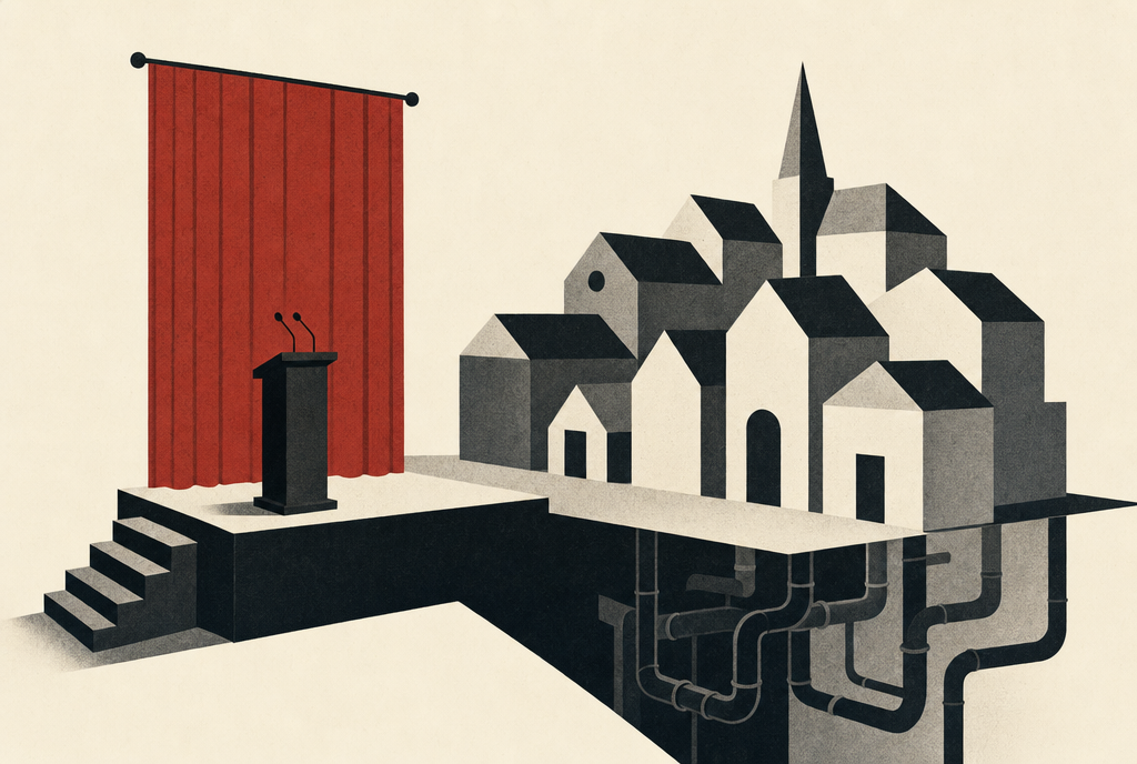 Abstract editorial illustration