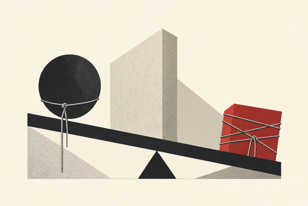 Abstract editorial illustration
