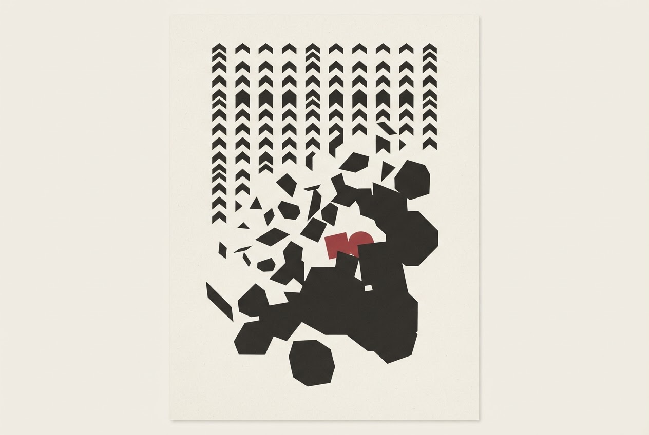 Abstract editorial illustration