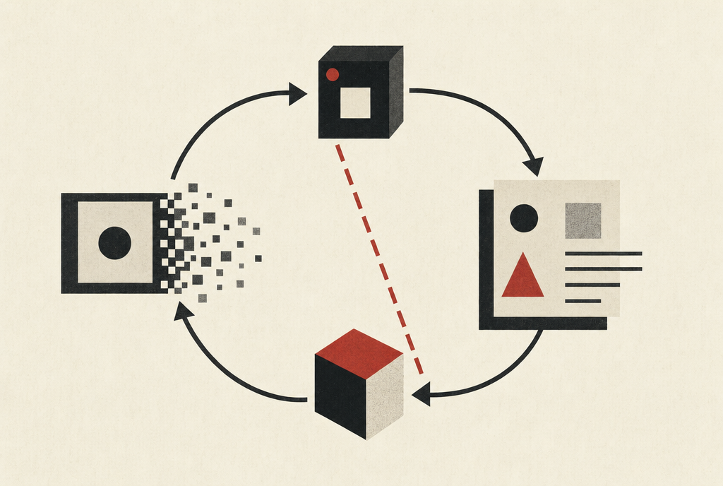 Abstract editorial illustration