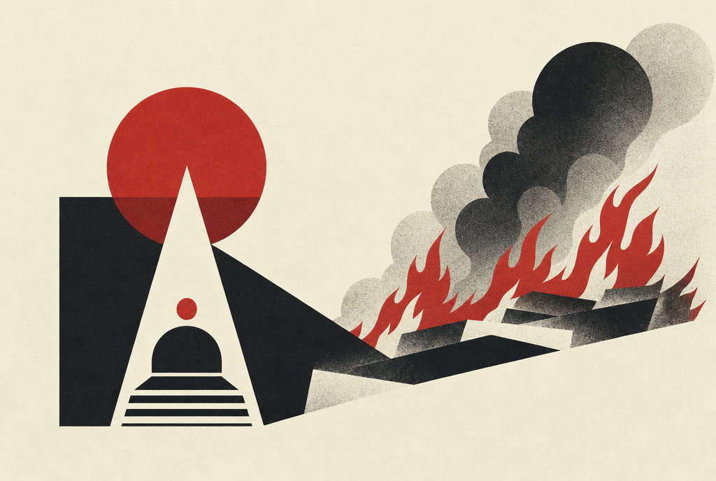Abstract editorial illustration
