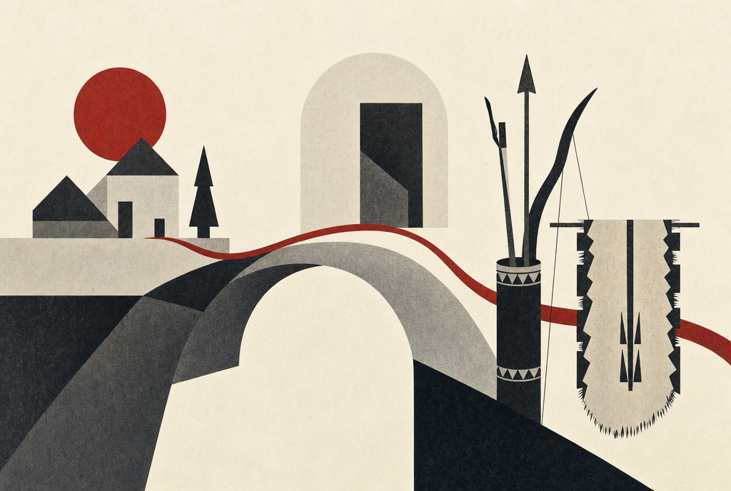 Abstract editorial illustration