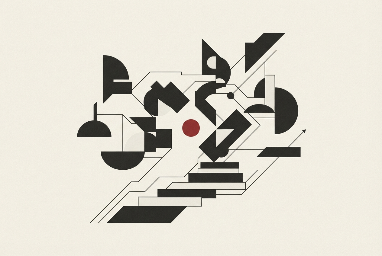 Abstract editorial illustration