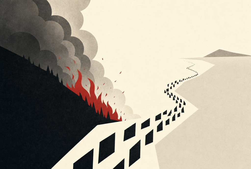 Abstract editorial illustration