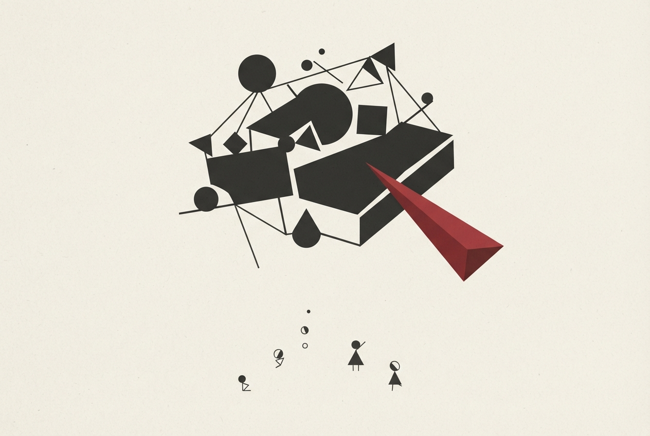 Abstract editorial illustration
