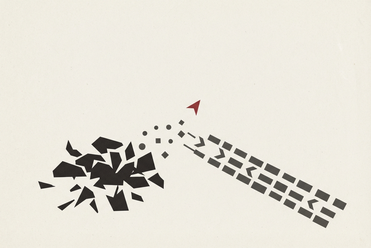 Abstract editorial illustration