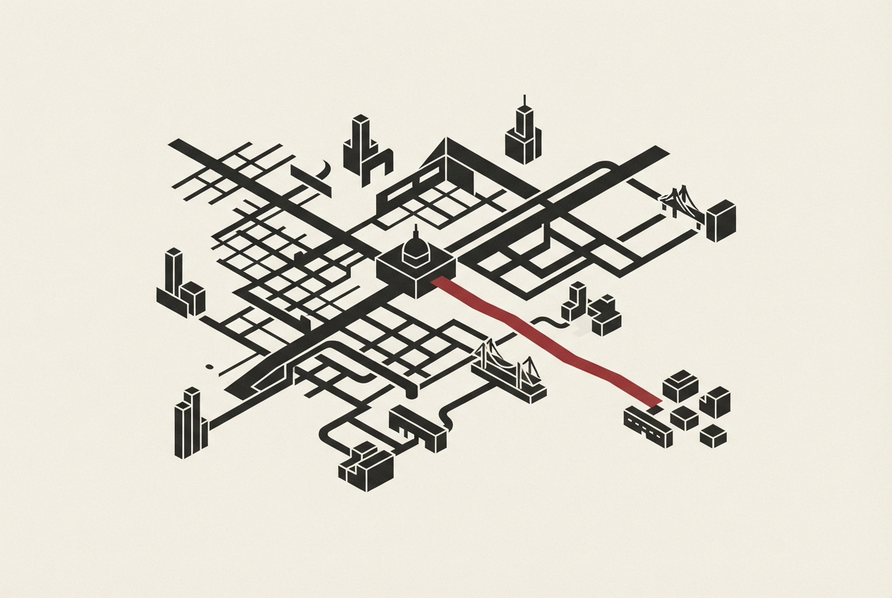 Abstract editorial illustration