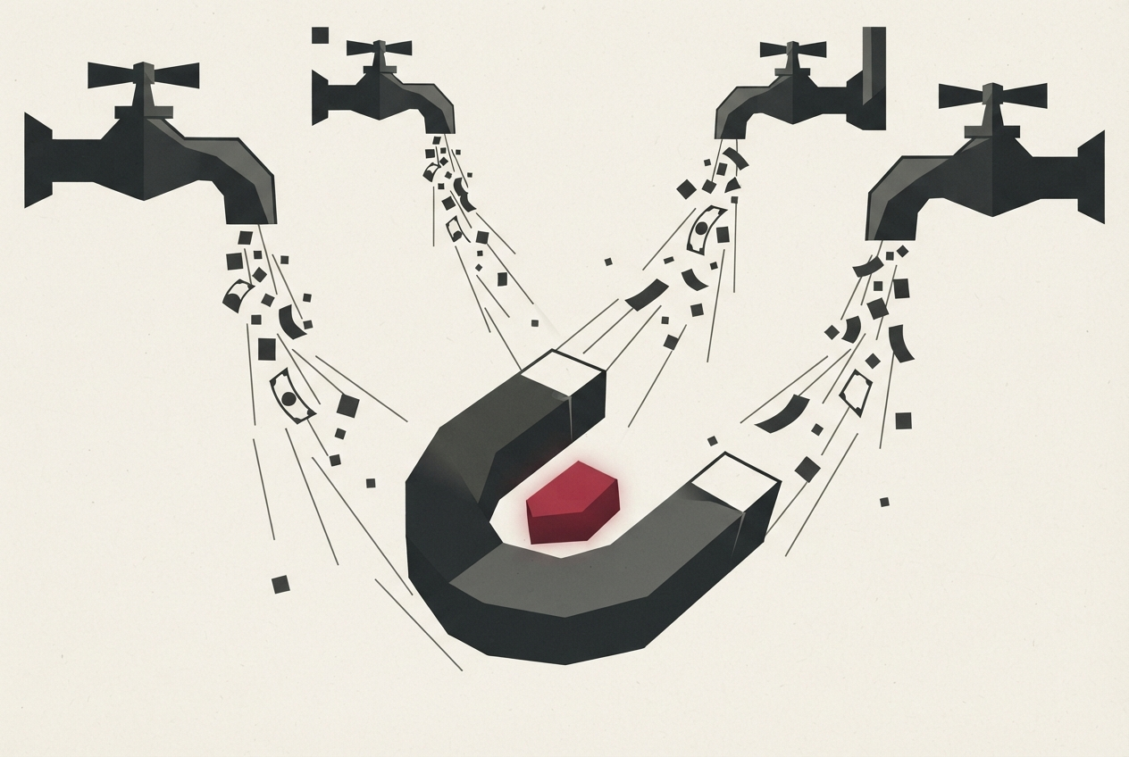 Abstract editorial illustration