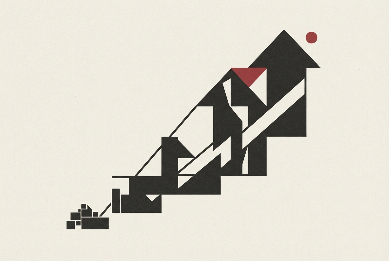 Abstract editorial illustration