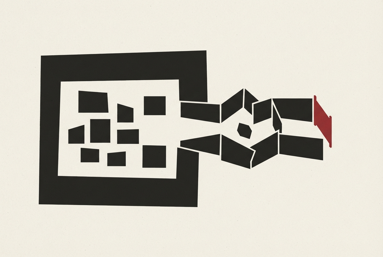 Abstract editorial illustration