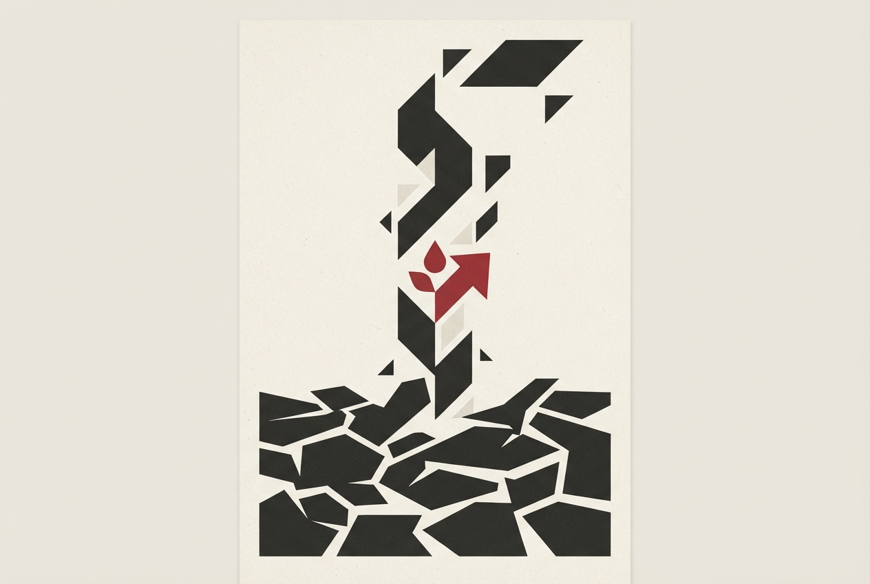 Abstract editorial illustration