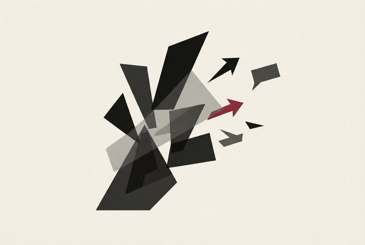 Abstract editorial illustration