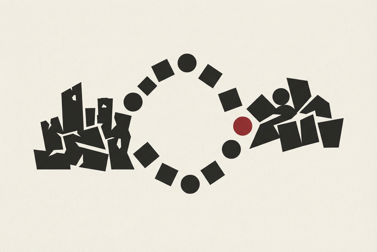 Abstract editorial illustration