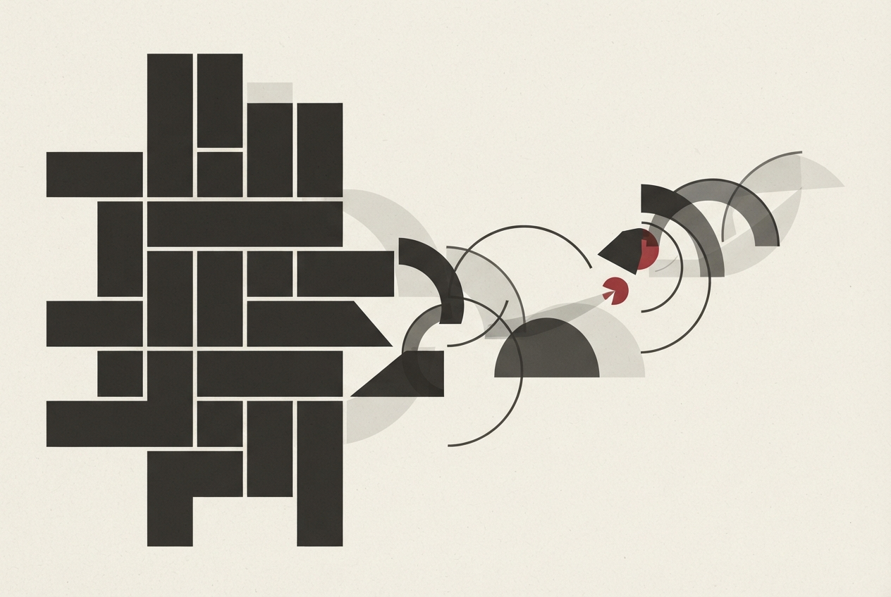 Abstract editorial illustration