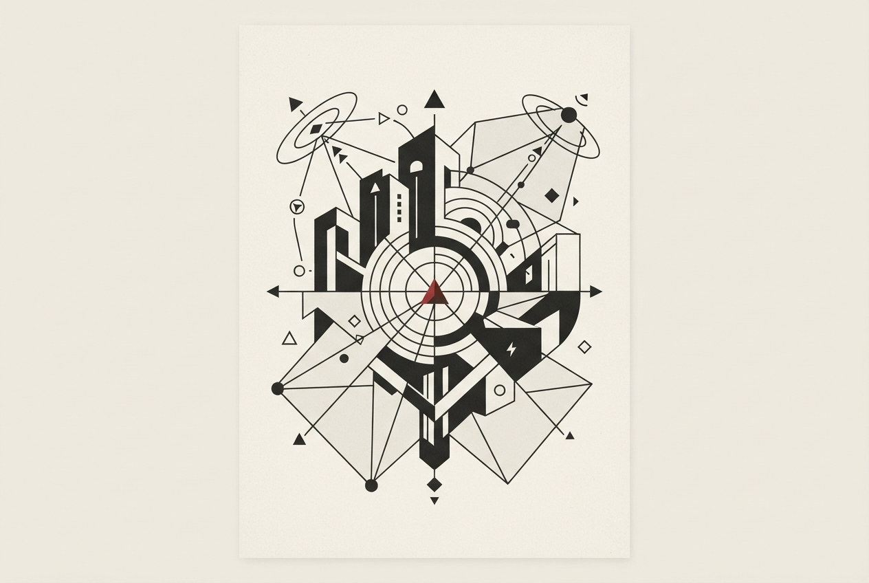 Abstract editorial illustration