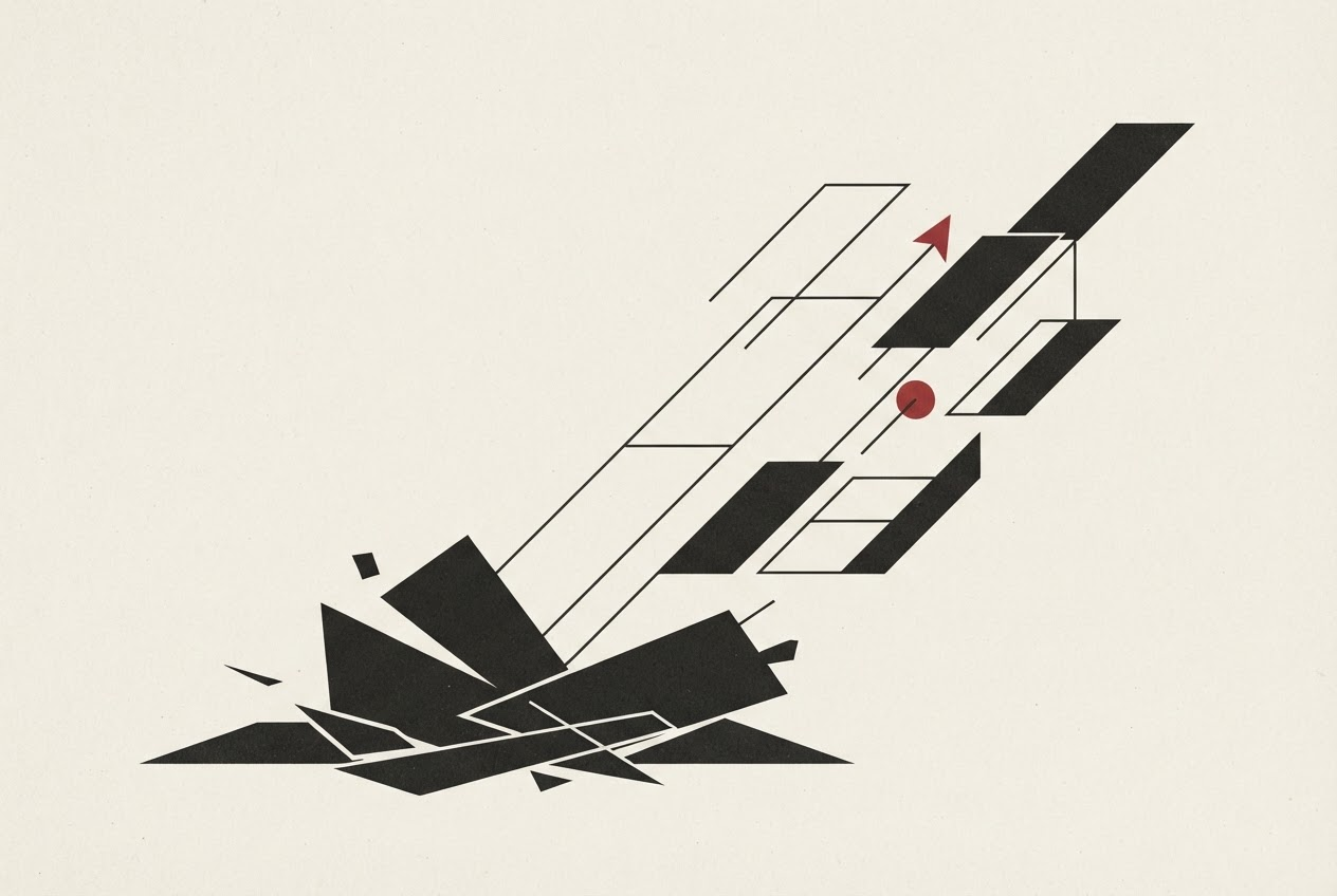 Abstract editorial illustration