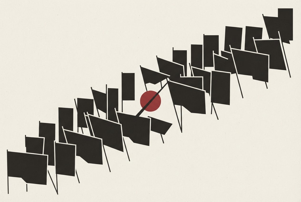 Abstract editorial illustration
