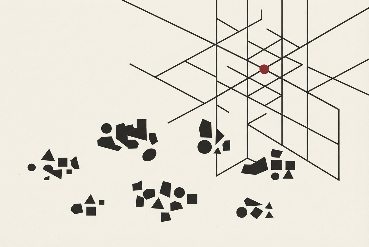 Abstract editorial illustration