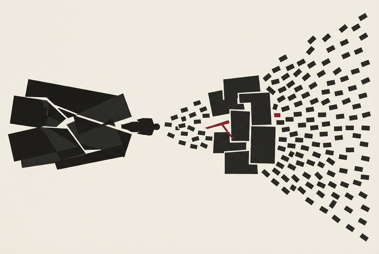 Abstract editorial illustration