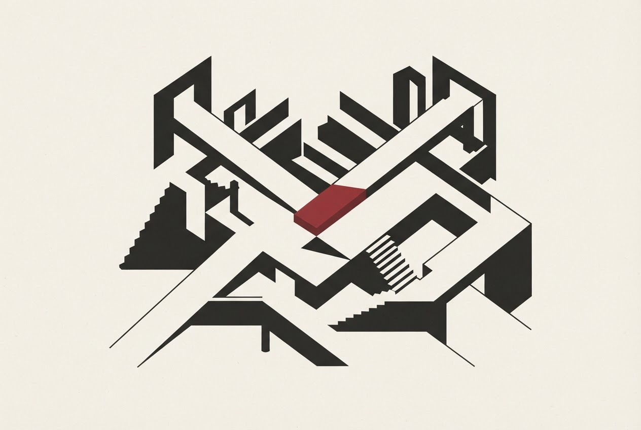 Abstract editorial illustration