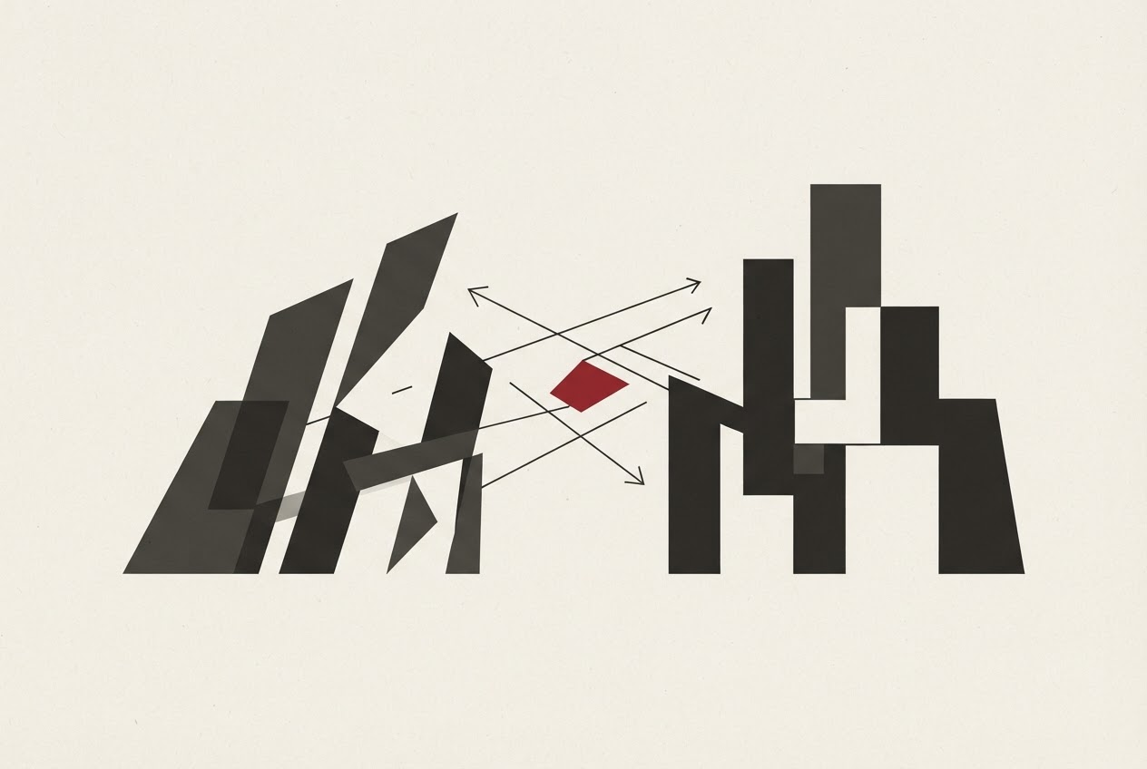 Abstract editorial illustration