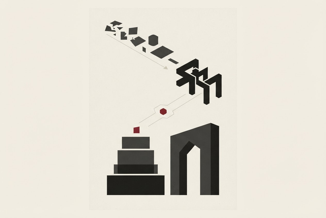 Abstract editorial illustration