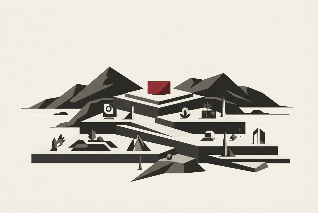 Abstract editorial illustration