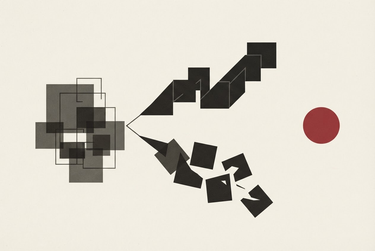 Abstract editorial illustration