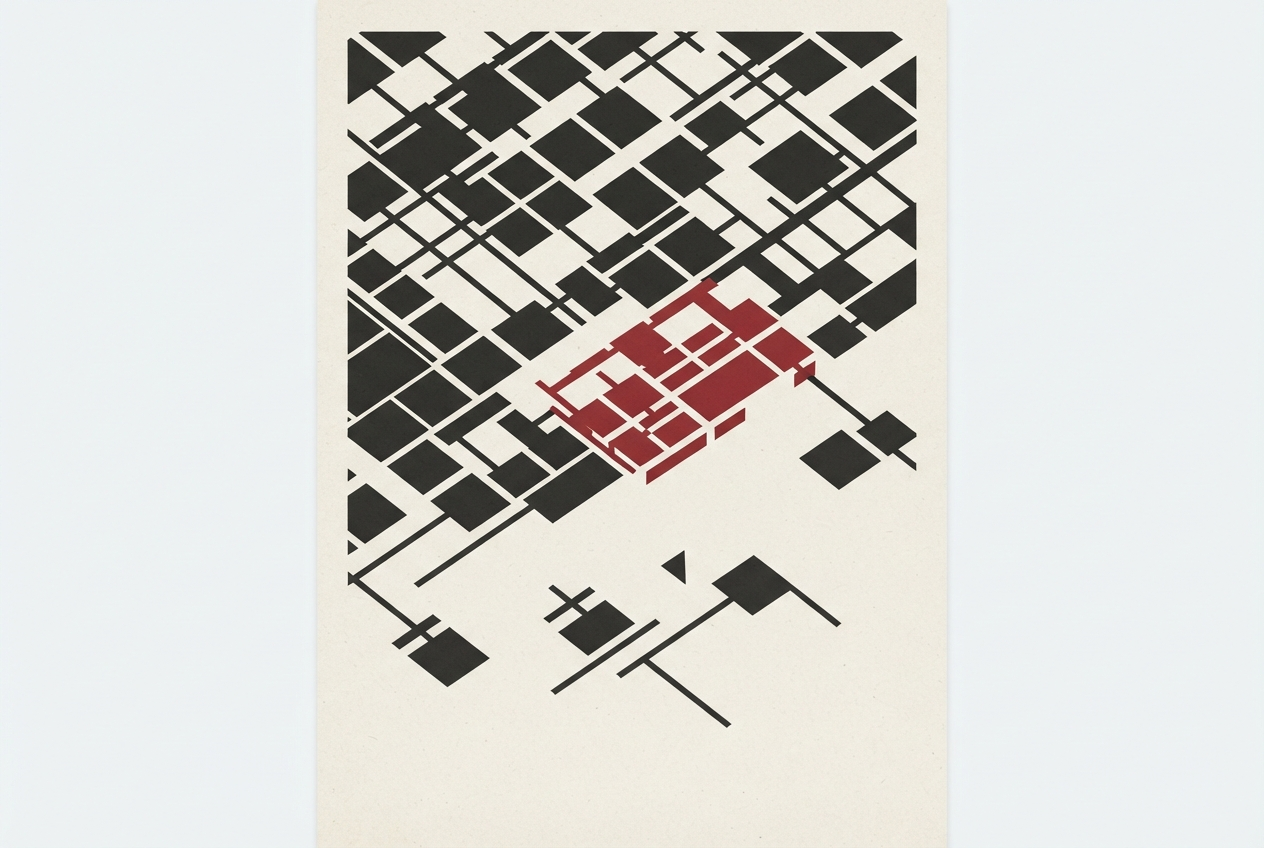 Abstract editorial illustration