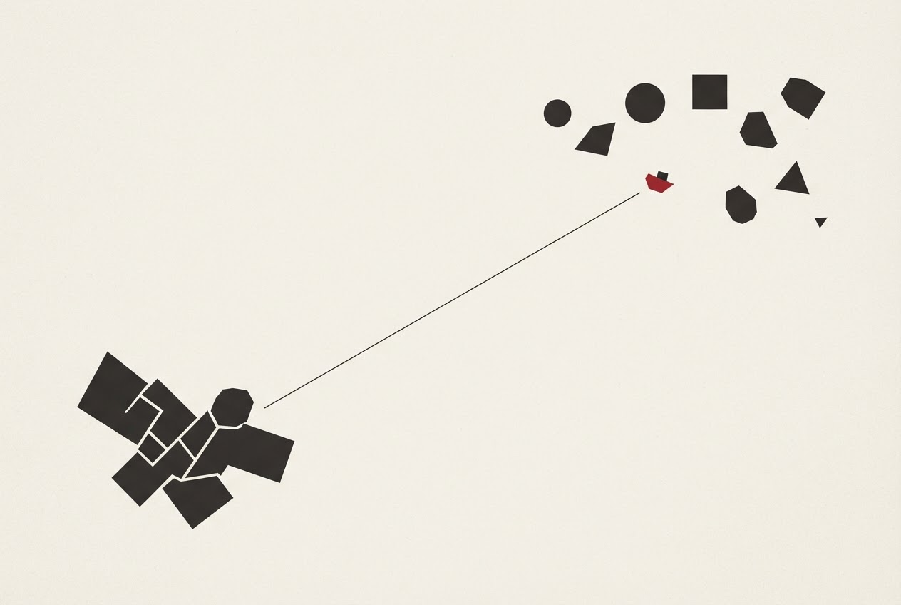 Abstract editorial illustration