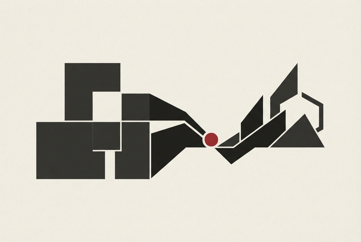 Abstract editorial illustration