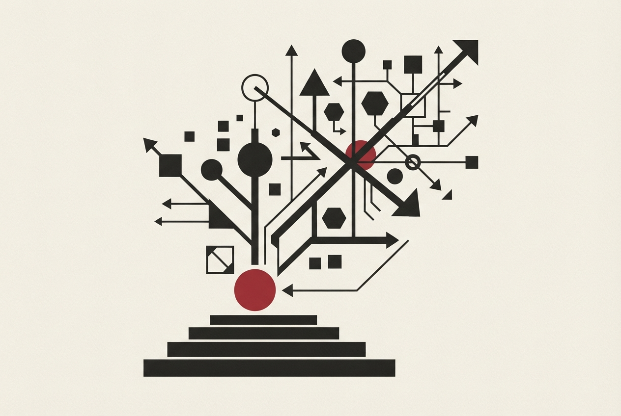 Abstract editorial illustration