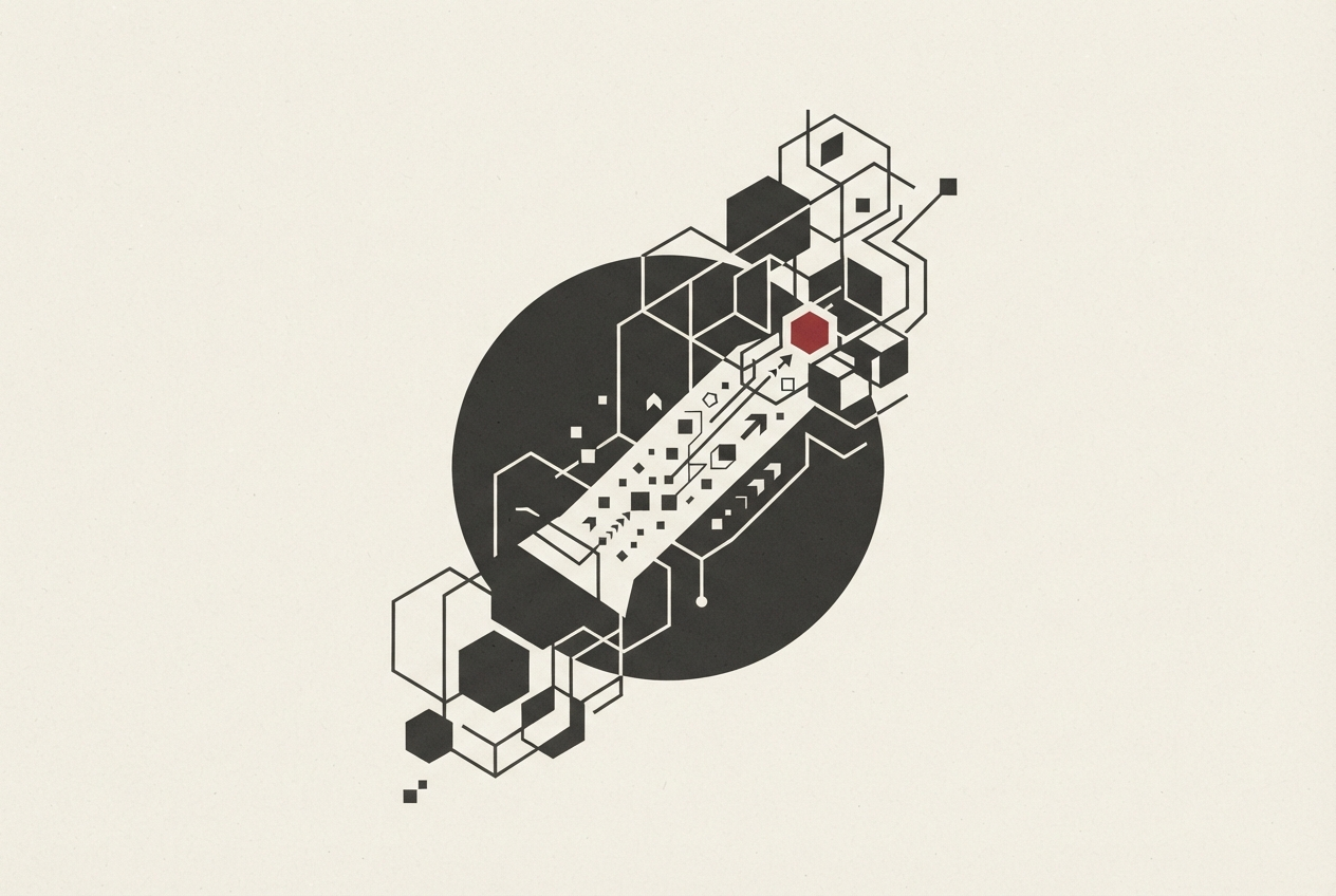 Abstract editorial illustration