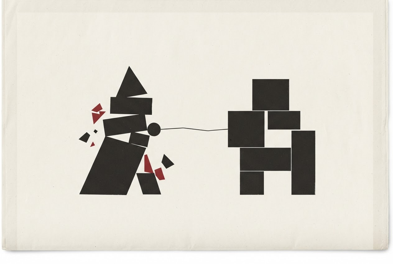 Abstract editorial illustration