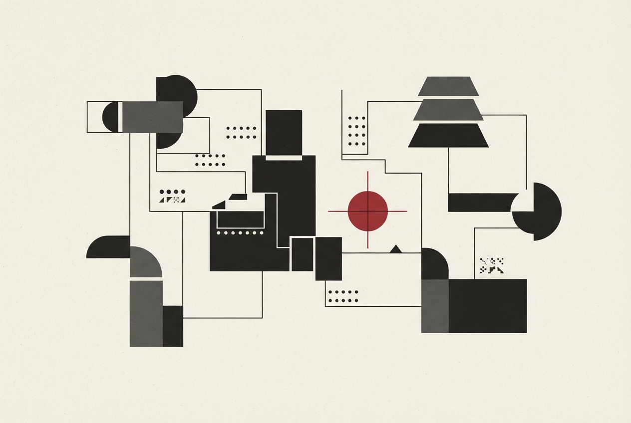 Abstract editorial illustration