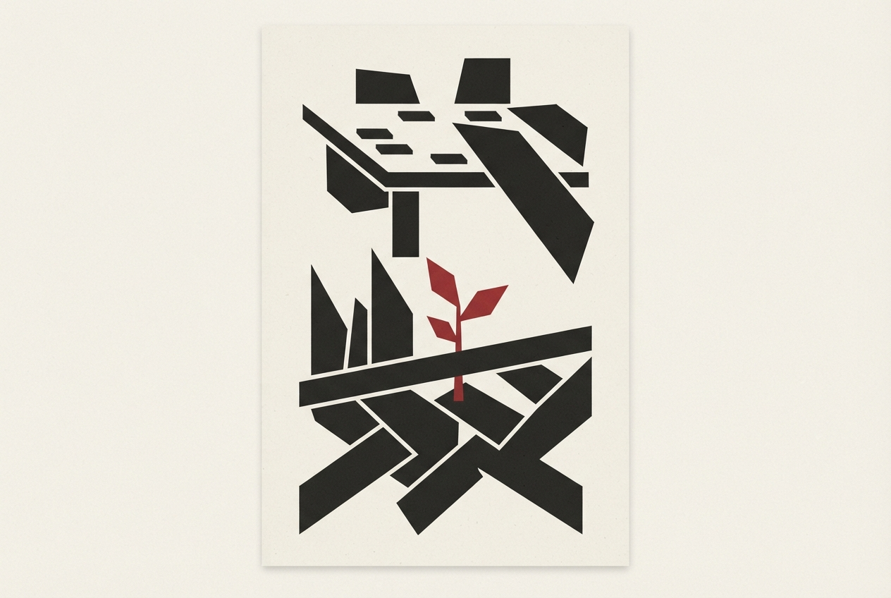 Abstract editorial illustration
