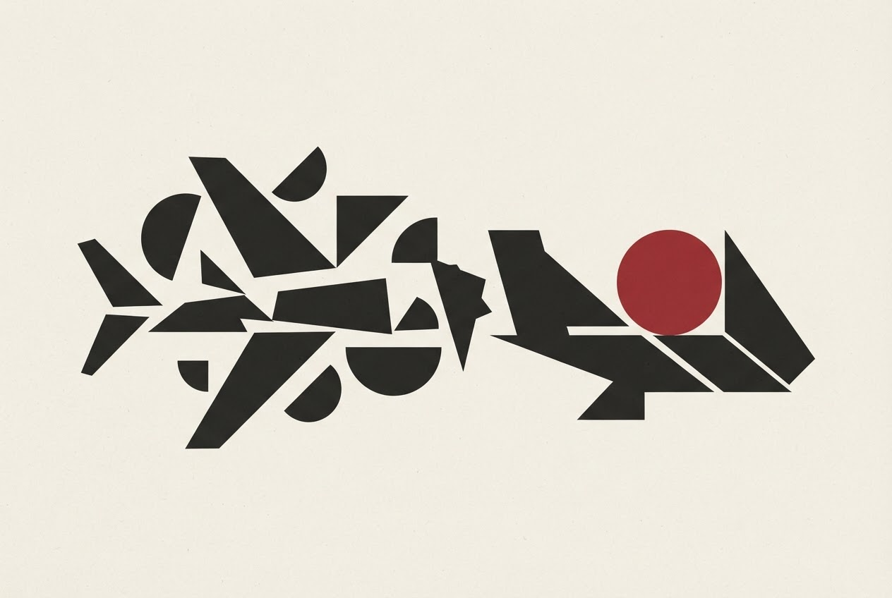 Abstract editorial illustration