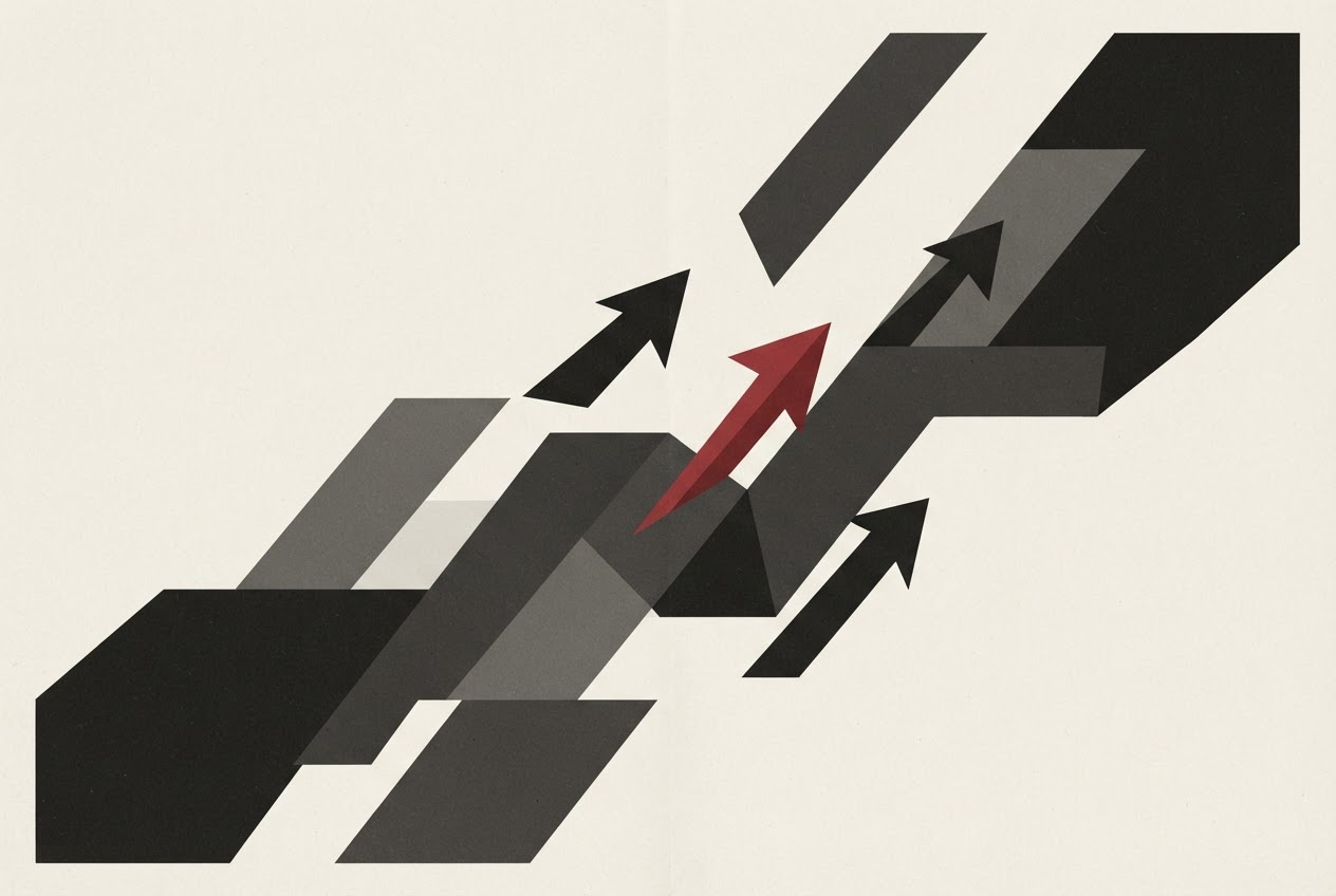 Abstract editorial illustration