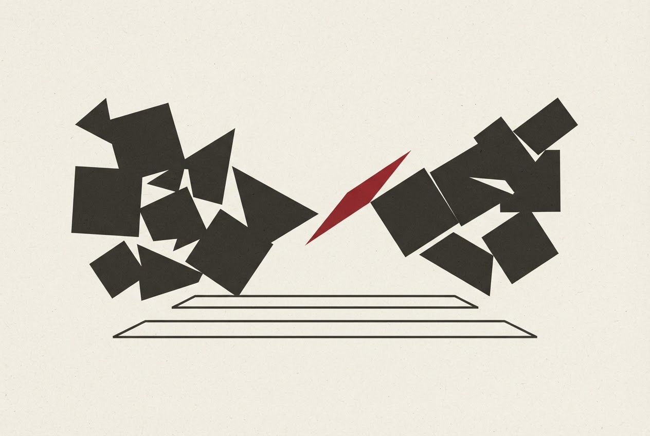 Abstract editorial illustration