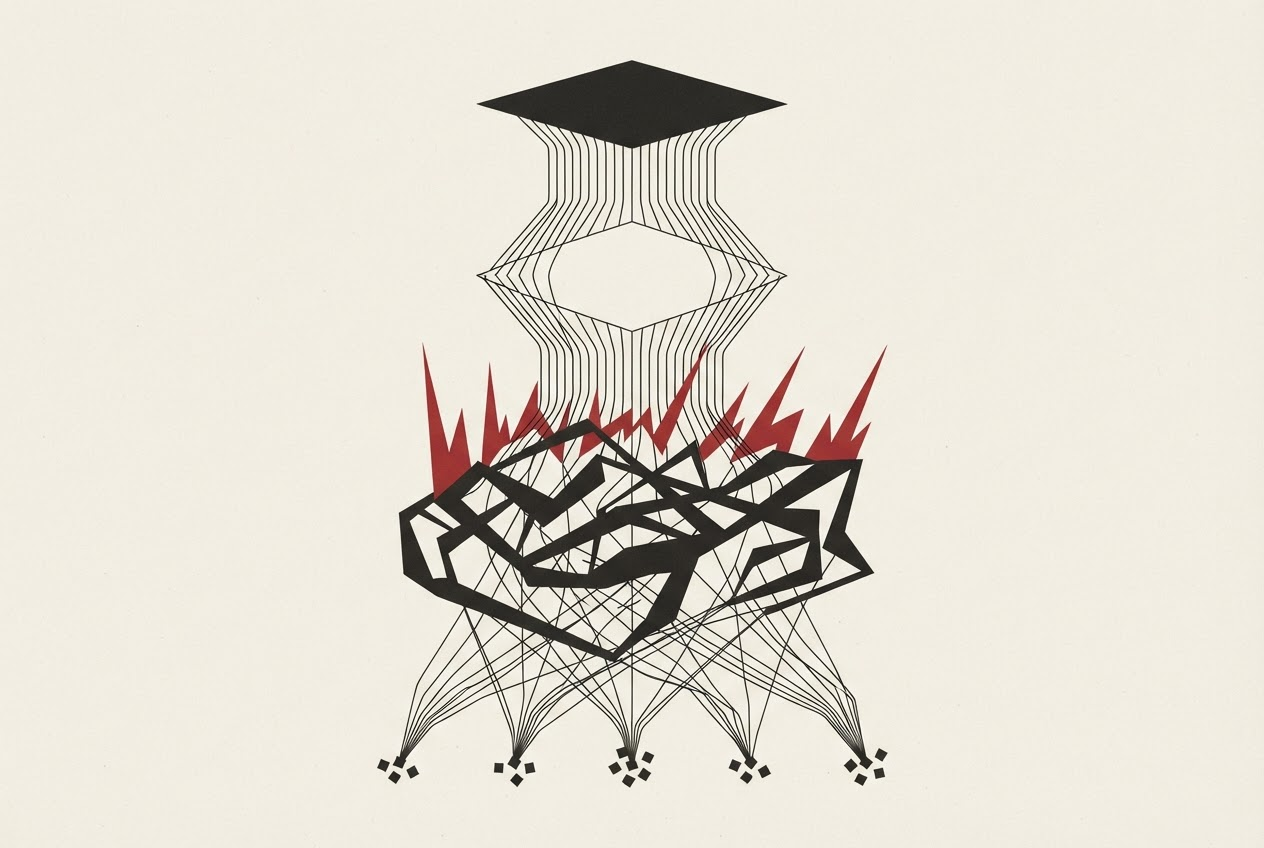 Abstract editorial illustration